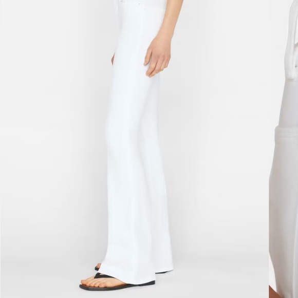 FRAME LE HIGH FLARE BLANC JEANS
